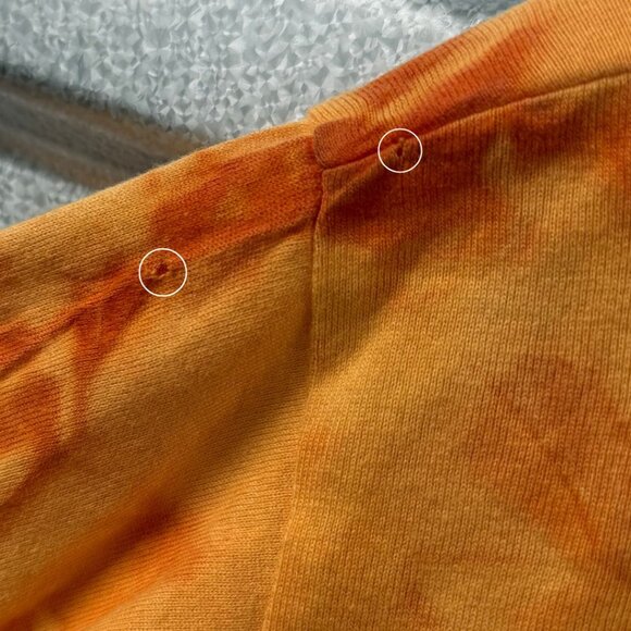 YOHJI YAMAMOTO ORANGE TIE DYE COTTON SHORT SLEEVE T-SHIRT (FINAL PRICE) - Picture 7 of 7